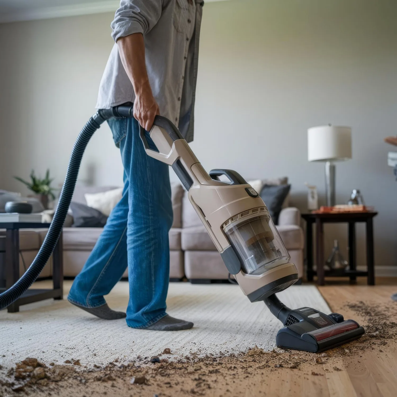 Living Room Floor Vacuuming